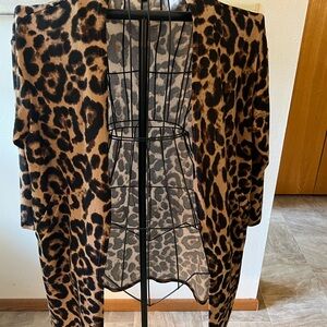 XL leopard print cardigan